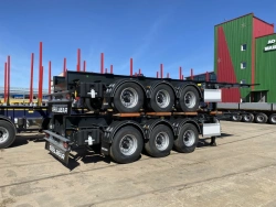 Trailer chassis model PH-24 of modification PH-24P with axle unit BPW HSFALM 9010-15 V36 61.68.361.147QS, pneumatic tyre 385