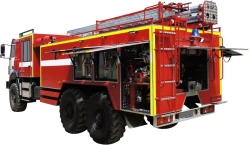 Fire tanker truck with ladder ACL 2,5...6,0-40, -40/4, -50 (17...30) (4320), type 4344-02, modification 4344A7, on chassis of mo