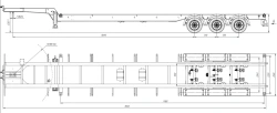 Semitrailer SOTRANS WALLAROO MZSSK3 SK3-1 in loading space version - platform with container locks.