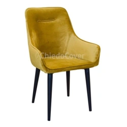 Mars upholstered chair on metal frame with armrests