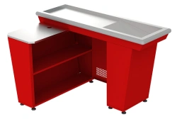 Cash desk KB-1,5-1H single storage unit (red) (unassembled)