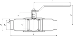 Stainless steel ALSO ball valve ALSO stainless steel ball valve FULLY WELDED with fully welded body KSH.P.P.010.40-03
