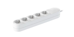 CADUCEUS ALING Connecting products Extension cord 5x16A 3,6kW, 250V~, 3x1,5mm2, 10m, white, art. 4456.0