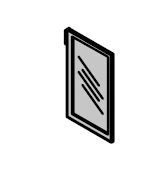 Low glass door. Furniture set "Time.S"
