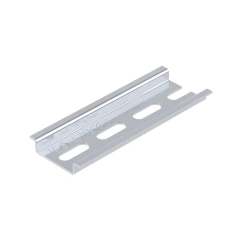 02140R OMEGA 3F galvanised steel perforated din rail, 35x7.5 mm.