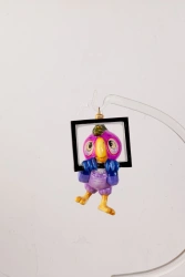 Licence Christmas tree toy made of glass "Kesha in TV"