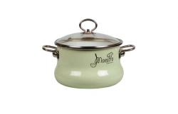 Deep frying pan with stainless steel handles; 2, 4 litres