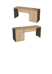 Desk with drawer for mini-bar Hilt standard (chrome), (black), right, left