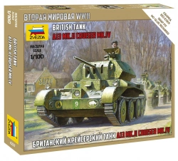 Assembled model British A13 Mk.II Crusader Mk.IV cruiser tank