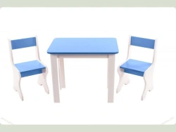 Set of children's wooden furniture