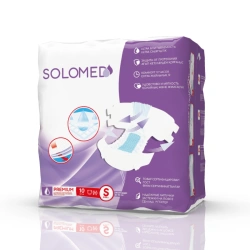 Adult disposable nappies "Premium" according to TU 32.50.50-001-19127789 -2018, size S, 10 pieces. For severe degree of incontin