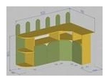 Corner shelving unit left art.S.06.94