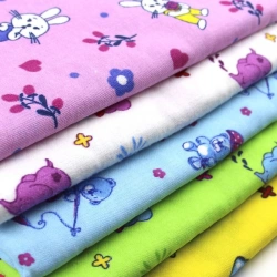 Cotton linen flannel bleached, printed, smoothly dyed art. 1600?/75