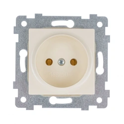 "AKSIOMA" Single socket outlet mechanism. PC16-452 "ivory"