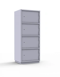 Four-cell metal cupboard, size 1500x600x500 mm
