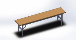 Folding metal bench