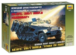 Assembled model German armoured personnel carrier with launchers Sd.Kfz.251/1 Ausf.B "Hanomag"