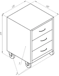 Rolling laboratory cabinet ML-TP