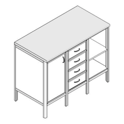 Stationary cabinet for materials MA-21