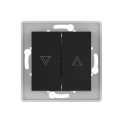 CADUCEUS ALING PRESTIGE Flush-mounted push-button switch for roller shutters 10A, 250V~, black (soft touch), article number 6007