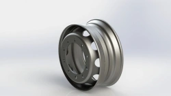 Steel truck wheel with non-detachable rim, size 22.5x9.00, part number: 22137887.