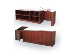 Wardrobe counter module with cells for shoes and personal belongings, one-sided, labelling "Yuginteriermebel" Ltd.
