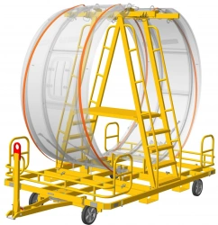Trolley ARD-103 for transporting MS-21 aircraft nacelle fan flaps