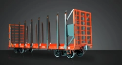 Flat wagon for the carriage of timber and sawn timber, pipe model 13-5191-01