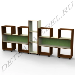 3.4 Set of zoning shelving units