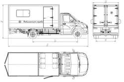 Cars of modifications 3008GL -1, 3008GL -2 based on GAZ chassis of modifications A21R22, A21R32, A22R22, A22R32, A23R22.