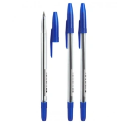 Ballpoint pen "511" blue, 0, 7 mm, transparent body