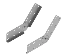 Swivel connector SHUPL 00 with overall dimensions from 75 mm to 120 mm, metal thickness 2,0 mm, hot-dip galvanised steel.