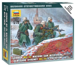 Assemblage model "German MG-34 machine gun with crew 1939-42 (winter)"