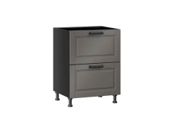 Type 4 LD.270130.000 Kitchen cabinet 600 with 2 drawers body (Black )
