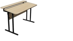Pupil's table 1-seater with adjustable slope of the table top SUN 1-3