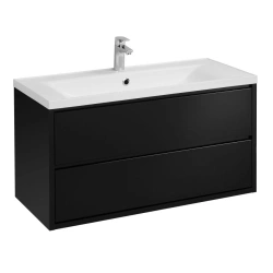 Cabinet under sink Aquaton Rimini 100 black gloss 1A234601RN950 NEW1.A234.6.01R.N95.0