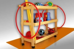 Trolley rack for sports equipment 610-612