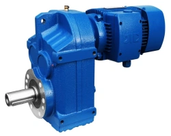 Vertical helical gearbox and gearmotors