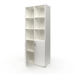 Semi-open cupboard for teaching aids with cells