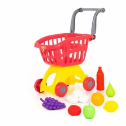 Market trolley "Mini" + food set No. 14 (12 elements) (in net), Article No. 71385