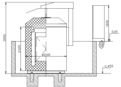 Shaft resistance electric furnace type SSZ