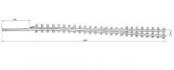 Curved frame rail with straight shank of the project 2717.01.020-01
