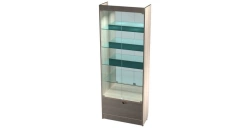 Wide display cabinet with hinged front (with illumination) 800x350x2150mm (WxHxH)
