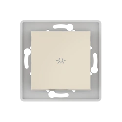 CADUCEUS ALING PRESTIGE Flush-mounted push-button switch with light 10AX, 250V~, beige, article number 6009.9