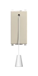 CADUCEUS ALING Experience Flush-mounted switch with cord, 16AX, 250V~, 1M, beige, item no. 72117.9