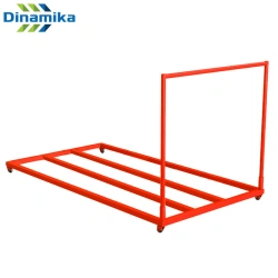 Trolley for transporting steel profile mats