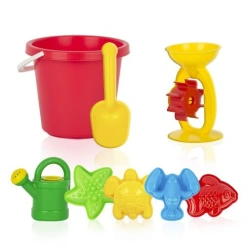 Game Children's sand set 8pr. (bucket large, mill, watering can, mini, scoop L18cm, mouldsd / sand 4 pcs.)