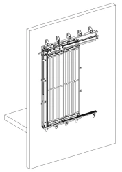 Doors of lift shafts with standardised fire resistance limit double-leaf horizontal-sliding with thermal insulation of the sashe