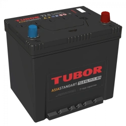 Lead-acid starter battery TUBOR ASIA STANDART 6ST-72.1(0) VL V01