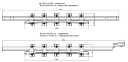 Cross rail with counter rail of P65 type (project MSZ.8433.01.000/-01/-02/-03)
